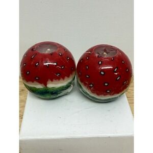 2 Watermelon Round Candles Vintage Decorative Wax Candles American Candle #51‎